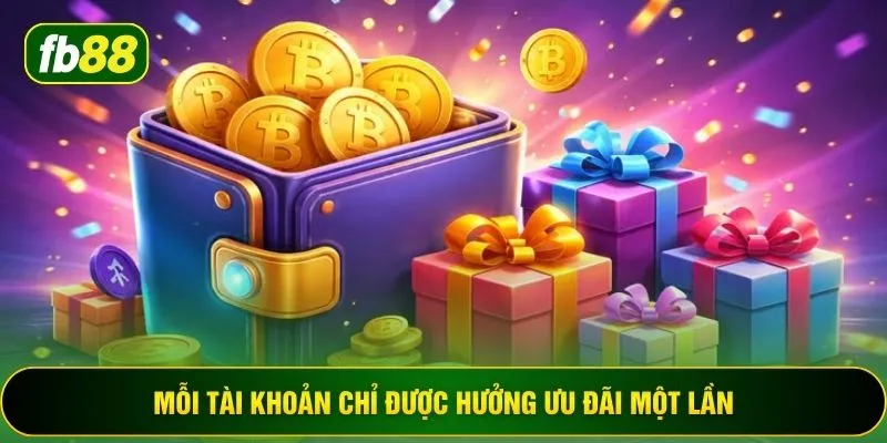 Mỗi tài khoản chỉ được hưởng ưu đãi một lần